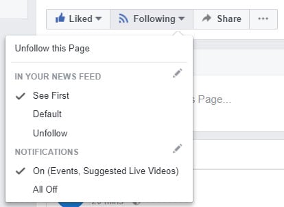 How to like the station page on the desktop version of Facebook.